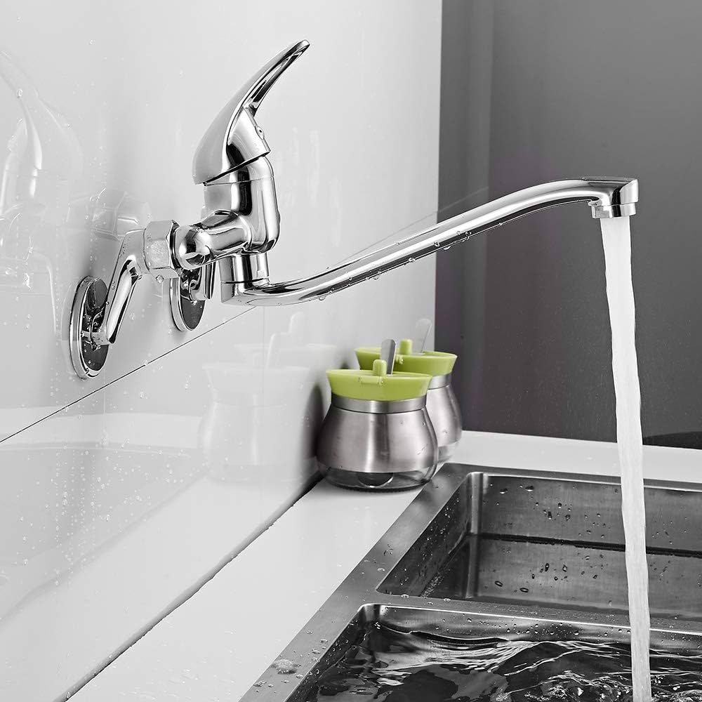 Amazon | everso キッチン蛇口 壁付き 混合水栓 シングルレバー